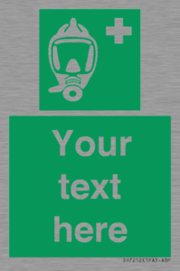 Custom sign safe condition Emergency escape breathing device